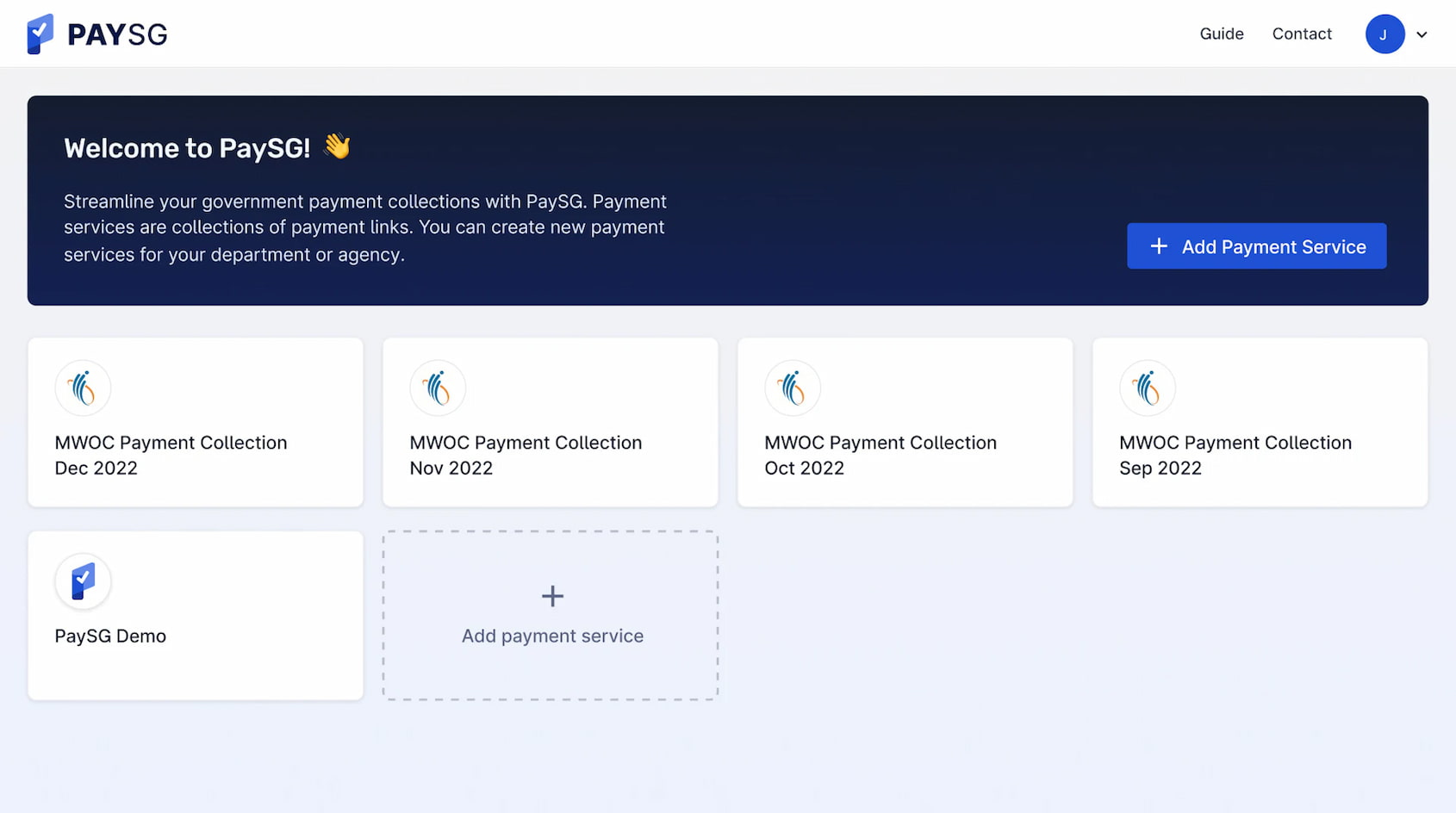 PaySG is a trusted system for government agencies to receive payments from citizens.